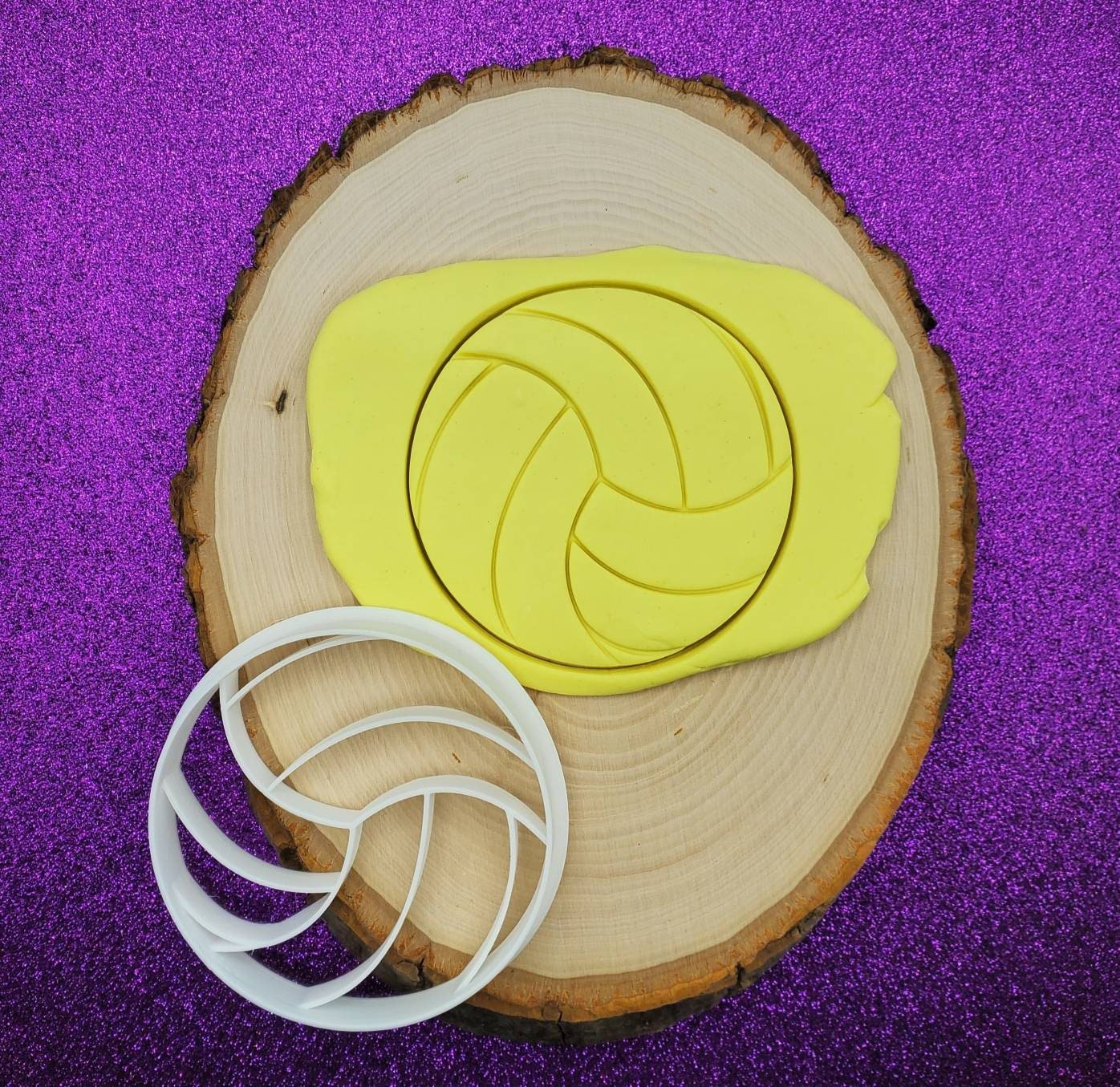 Volleyball Cookie Cutter Stamp: Sports Ball Embosser for Team Parties - Image 2