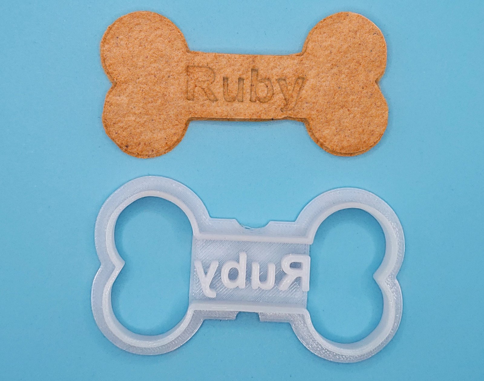 Custom Dog Bone Cookie Cutter, Pet Treat Stamp - Image 2