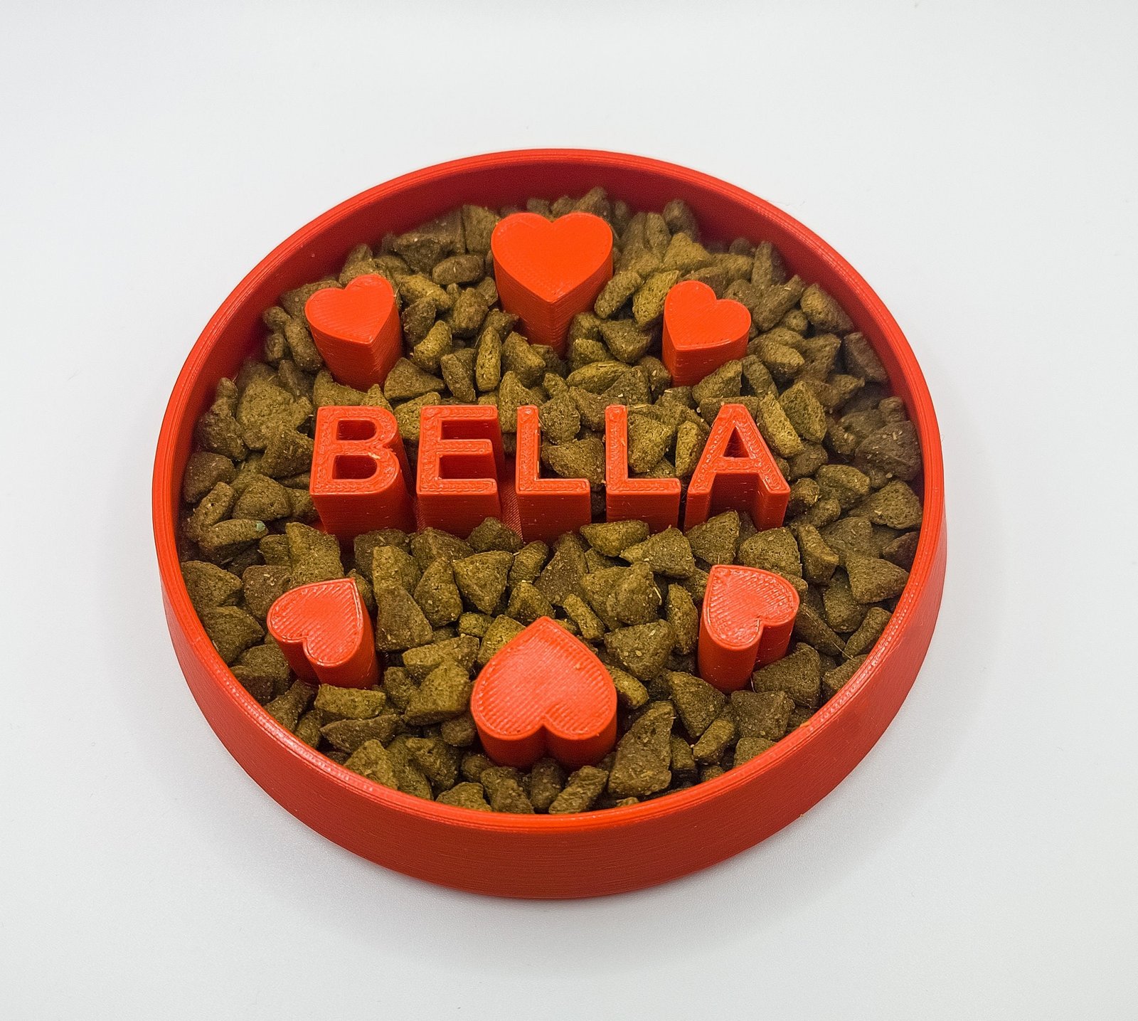 Custom Heart Slow Feeder dog bowl l Personalized Cat Dish Pets | Slow digestion | Fun Pup