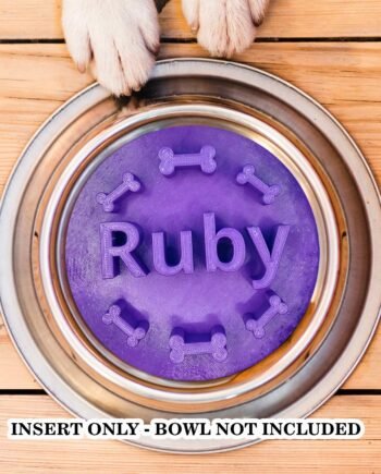 Personalized Slow Feeder Bowl Insert | Custom Dog Cat Dish