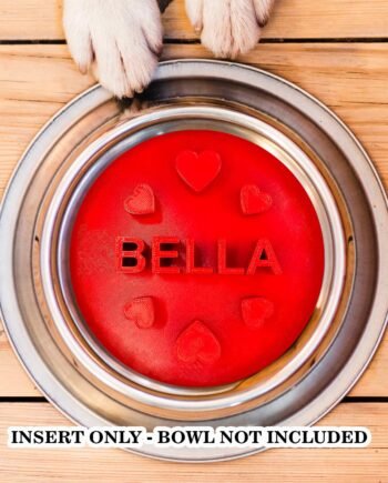 Custom Heart Slow Feeder dog bowl insert Personalized Cat Dish insert Pets | Slow digestion | Fun Pup
