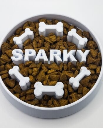 Custom Bone Slow Feeder dog bowl l Personalized Cat Dish Pets | Slow digestion | Fun Pup