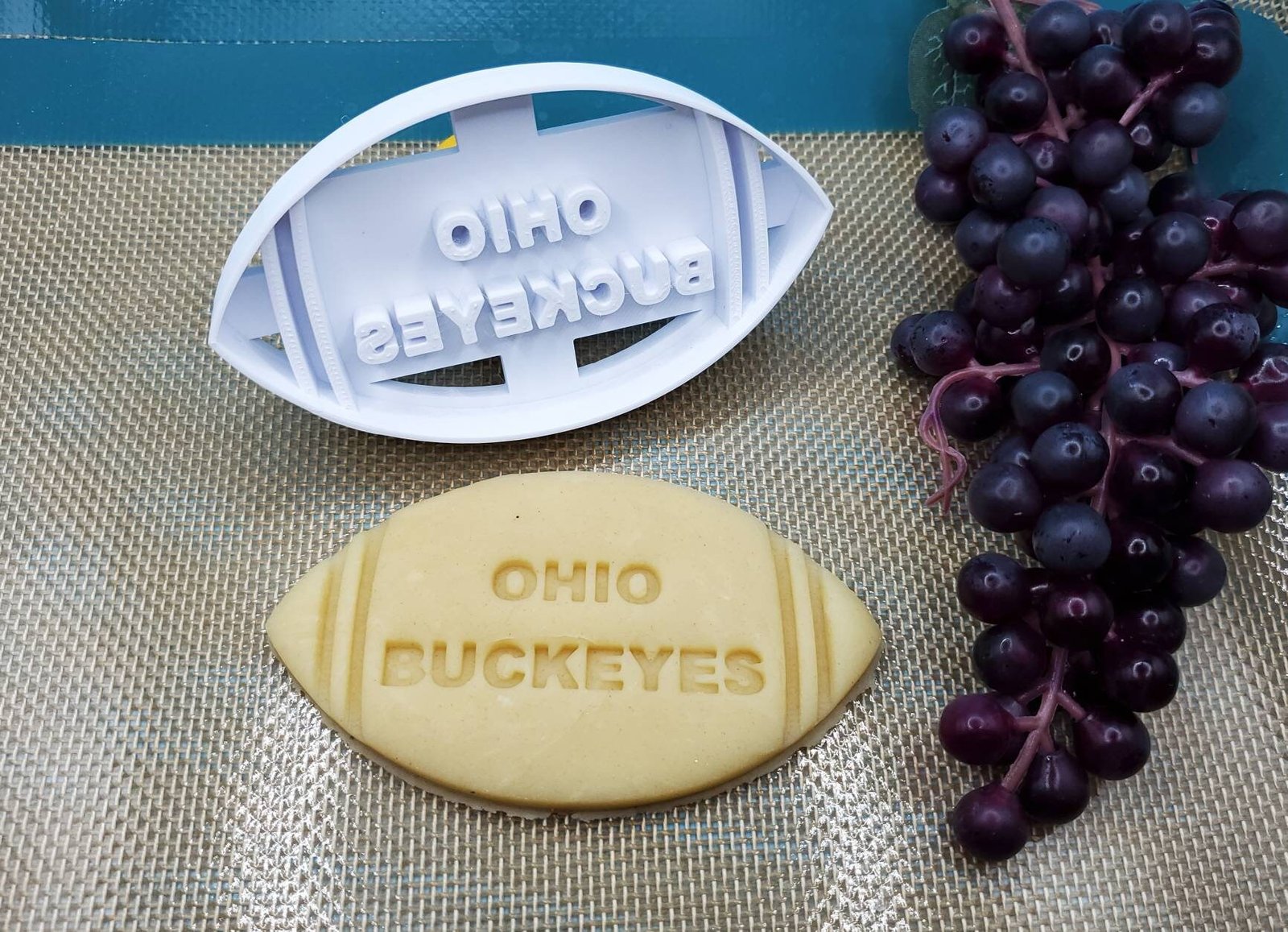 Football Stamp game day Personalized Cookie cutter Fondant Embosser 3" birthday party craft clay - Image 4