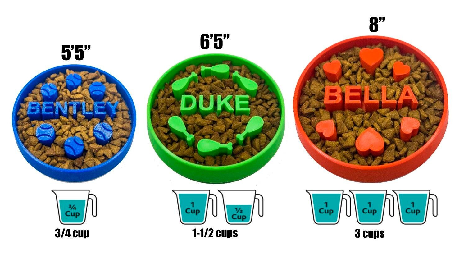 Custom Stars Slow Feeder dog bowl l Personalized Cat Dish Pets | Slow digestion | Fun Pup - Image 7