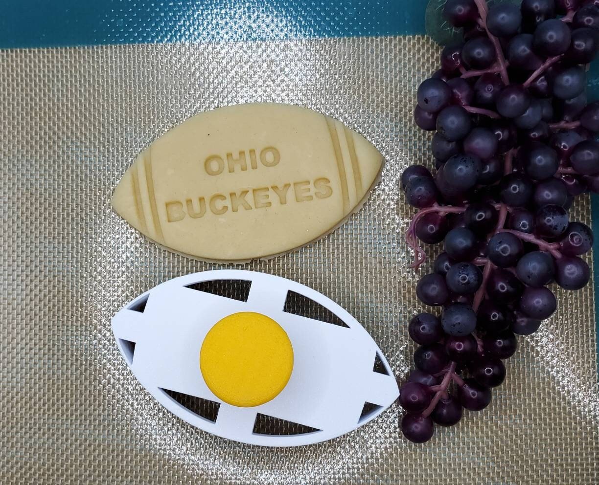 Football Stamp game day Personalized Cookie cutter Fondant Embosser 3" birthday party craft clay - Image 2
