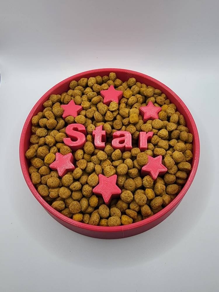 Custom Stars Slow Feeder dog bowl l Personalized Cat Dish Pets | Slow digestion | Fun Pup
