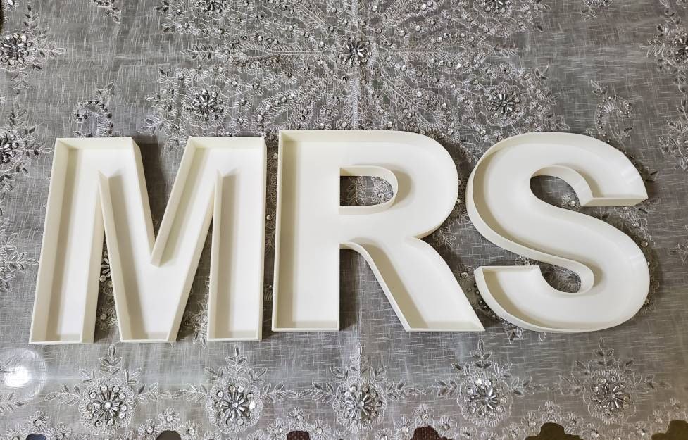 Personalized Wedding Letter Tray, Fillable Initial Charcuterie Box for Candy and Dessert Tables - Image 7