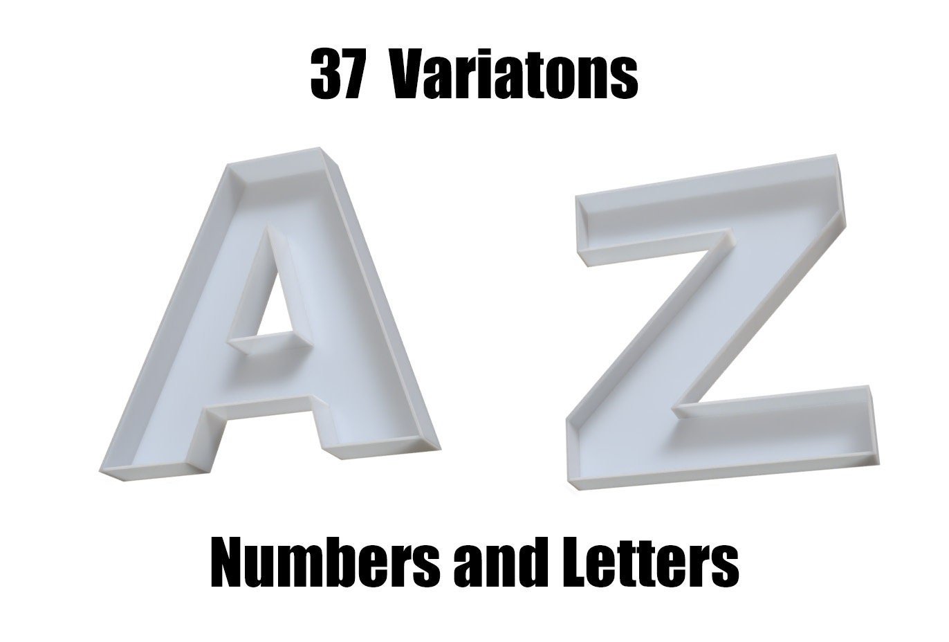 CO3DPRINT - 8" WHITE Letter Box Form Tray Display for Treats, Charcuterie, Cake Pop, Candy, Chocolate PLA-PLASTIC - Image 7