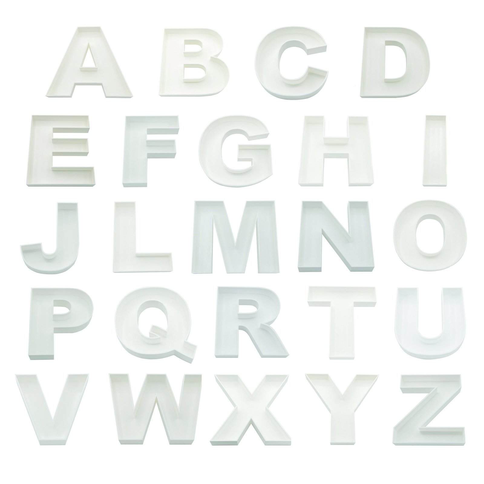 CO3DPRINT - 8" WHITE Letter Box Form Tray Display for Treats, Charcuterie, Cake Pop, Candy, Chocolate PLA-PLASTIC - Image 3
