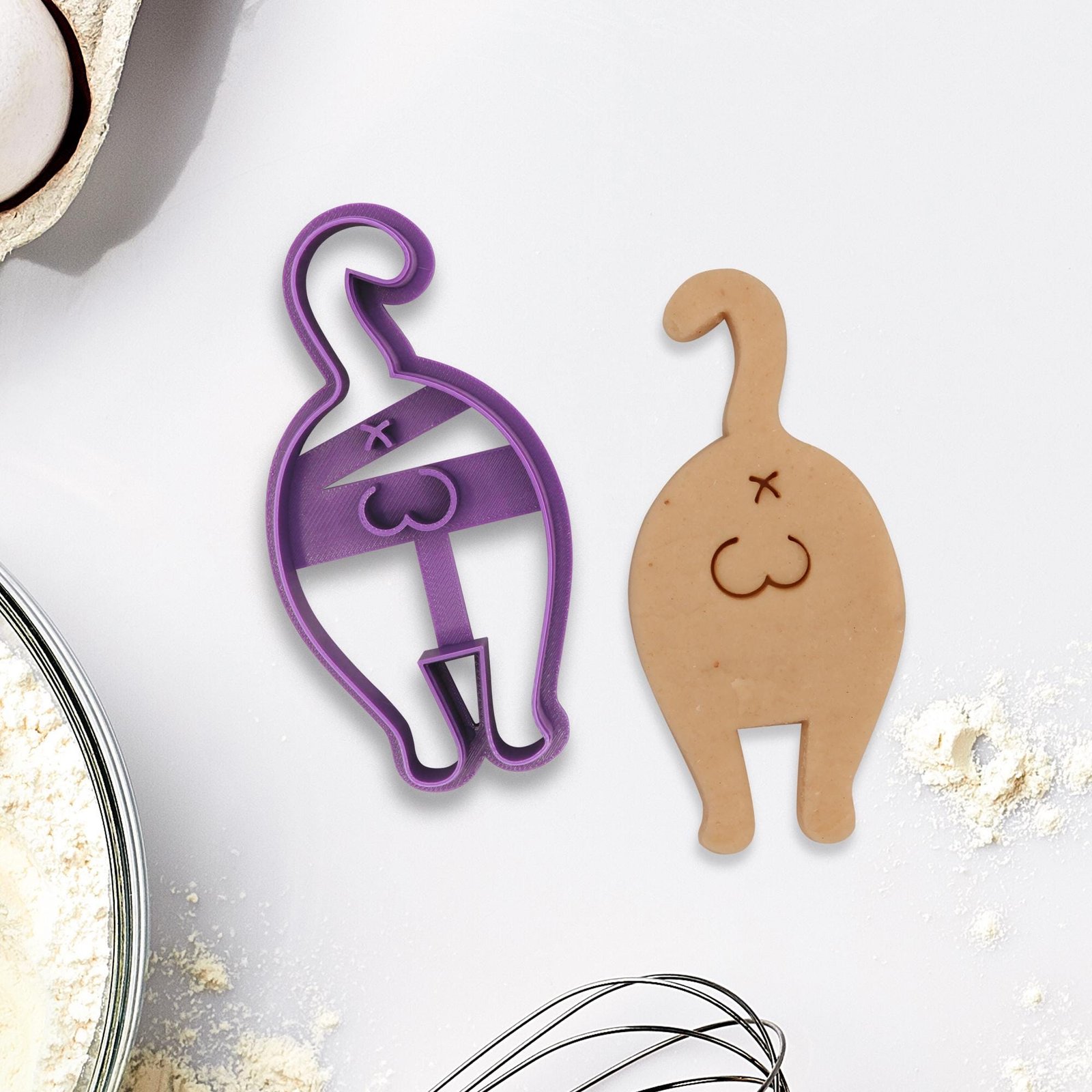 Kitty Butt Cookie Cutter - Adorable Cat Bum Shape, Friendly roll buttocke, Only, 4-inch Baking Tool - Image 4