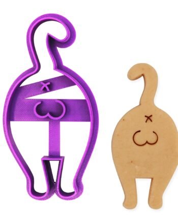 Kitty Butt Cookie Cutter - Adorable Cat Bum Shape, Friendly roll buttocke, Only, 4-inch Baking Tool