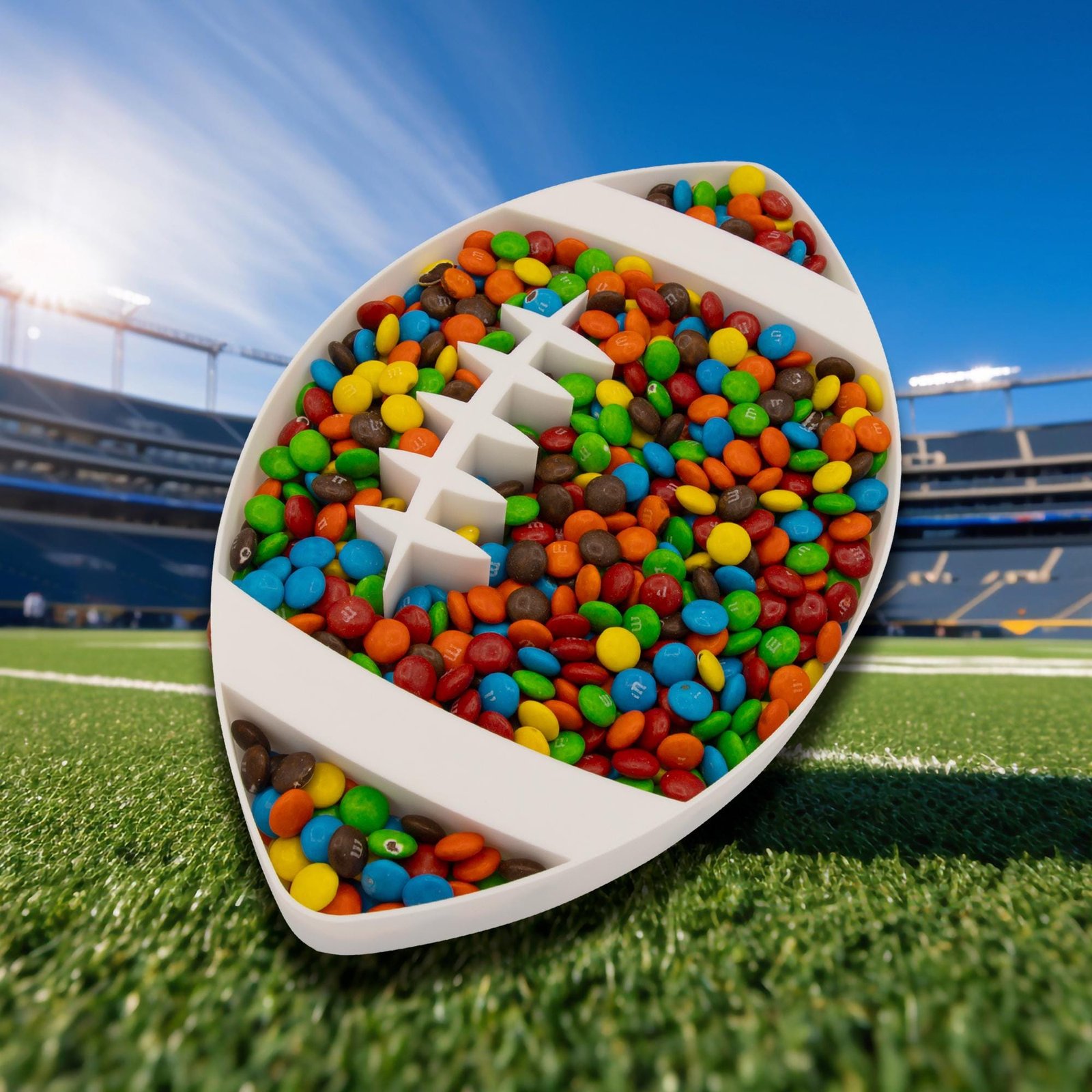 Football Charcuterie Tray, Game Day Snack Bowl, Tailgate Party Serving Dish - Image 3