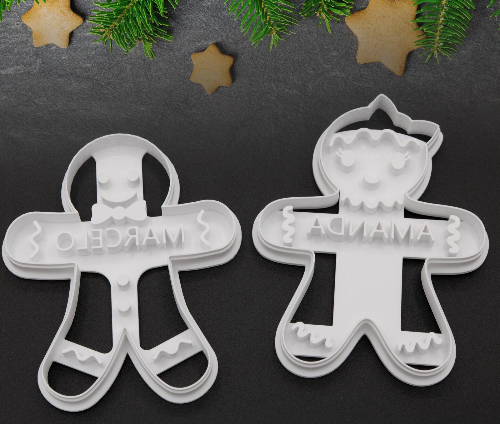 Personalized Gingerbread Cookie Cutter With Name – Custom Gingerbread Boy or Girl Stamp – Kids Christmas Cookie Cutter – Holiday Baking Gift - Image 6