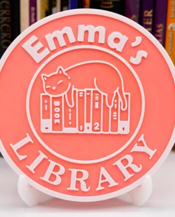 Personalized Library Sign - Book Nook Decor with Stand, Unique Bookshelf Sign for Readers, Bookshelf Gift , Book Lovers Personalized Library