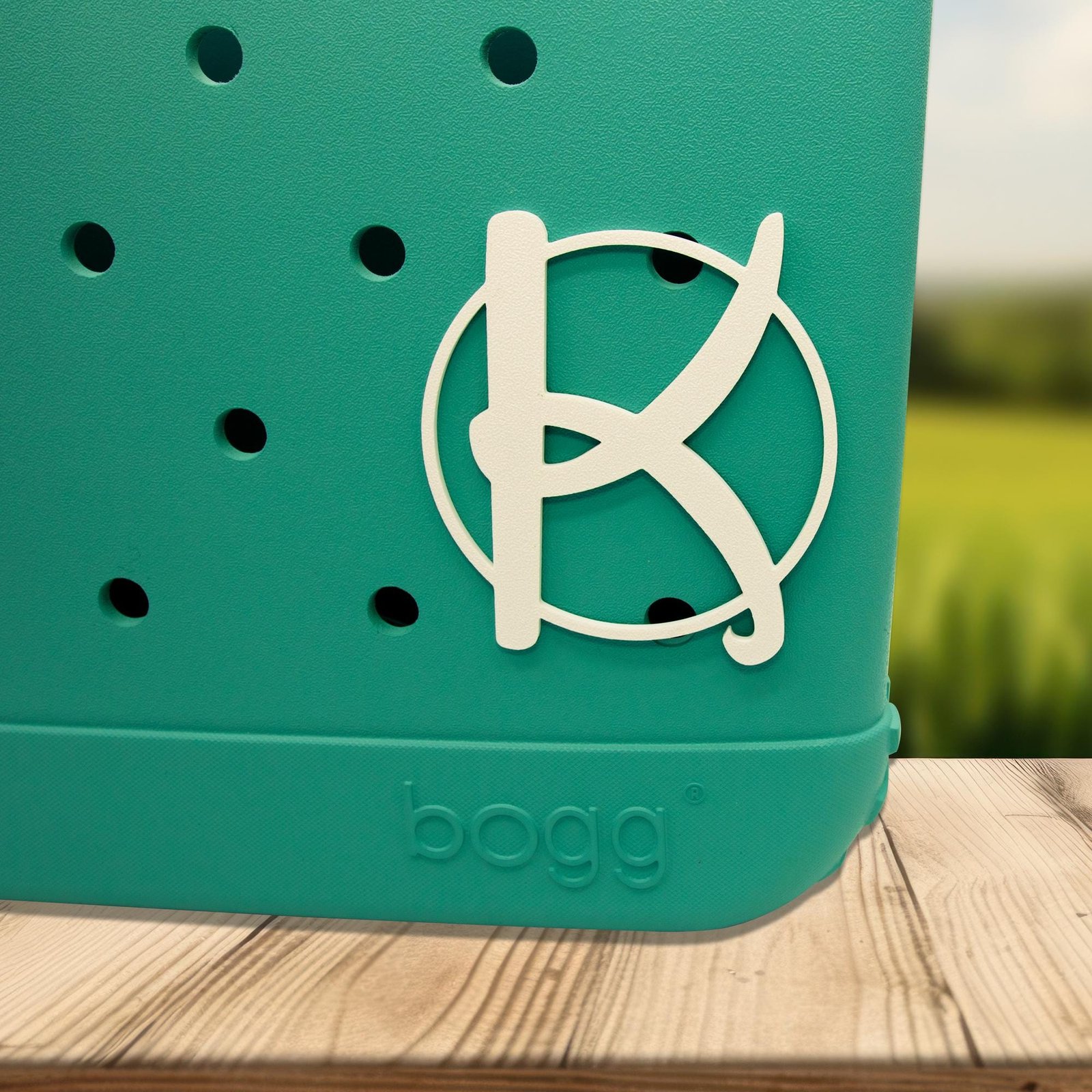 Personalized 3D-Printed Circle Monogram Charm Compatible with Bogg Bag: 4-Inch Initial - Image 5