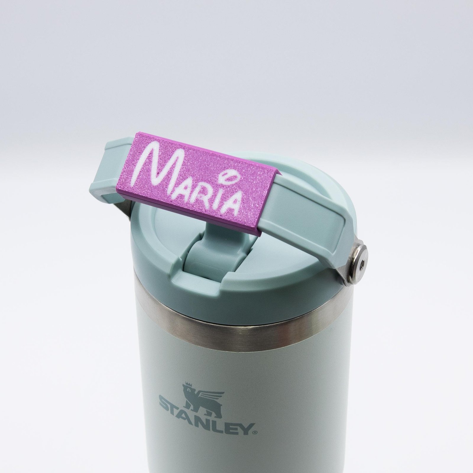 Personalized Stanley Tumbler Custom Handle Name Plate | 20oz & 30oz IceFlow Flip Straw | Handle Name Plate Snap-on Tumbler Lovers - Image 6