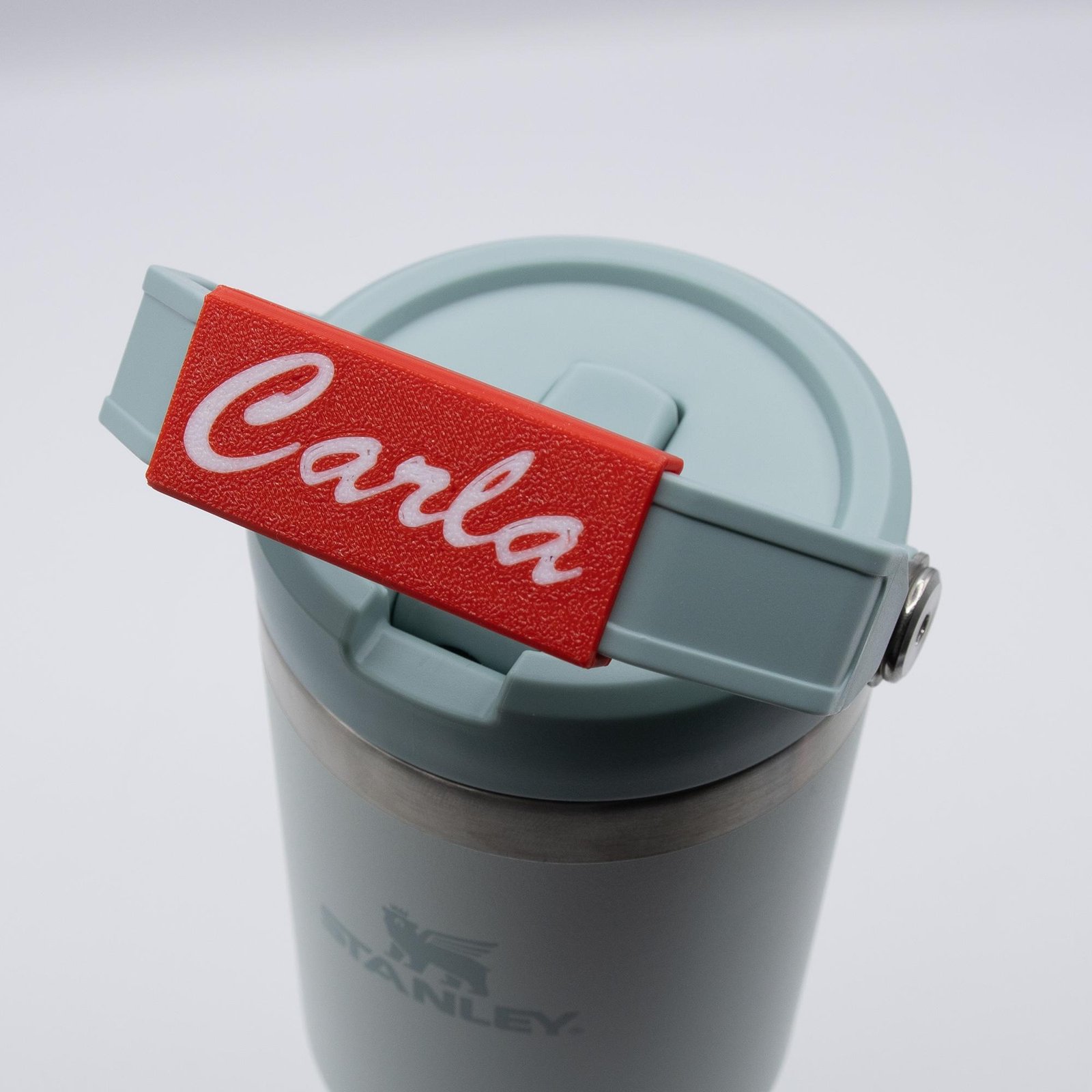 Personalized Stanley Tumbler Custom Handle Name Plate | 20oz & 30oz IceFlow Flip Straw | Handle Name Plate Snap-on Tumbler Lovers - Image 4