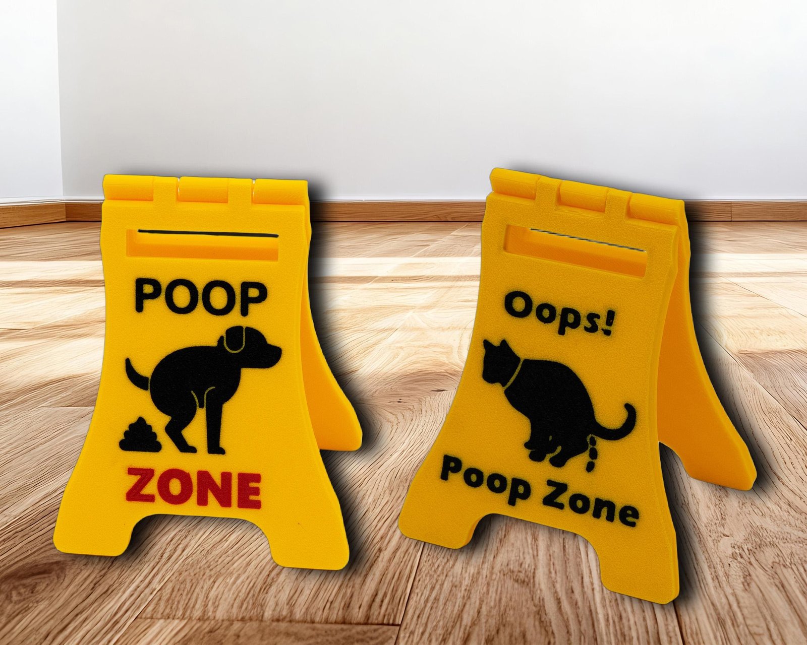 Mini Wet Floor Sign: Humorous Pet Accident Warning Decor - Image 3