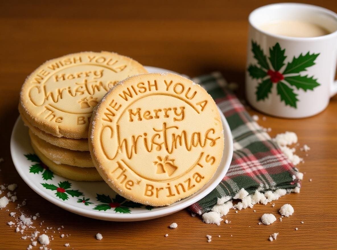 Personalized Christmas Cookie Stamp & Cutter, Custom Family Name, Four Shapes, Recipe included - Image 10