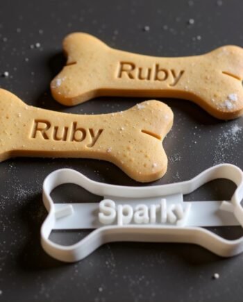 Personalized Dog Bone Cookie Cutter: Custom Pet Treat Baker - 3 Sizes