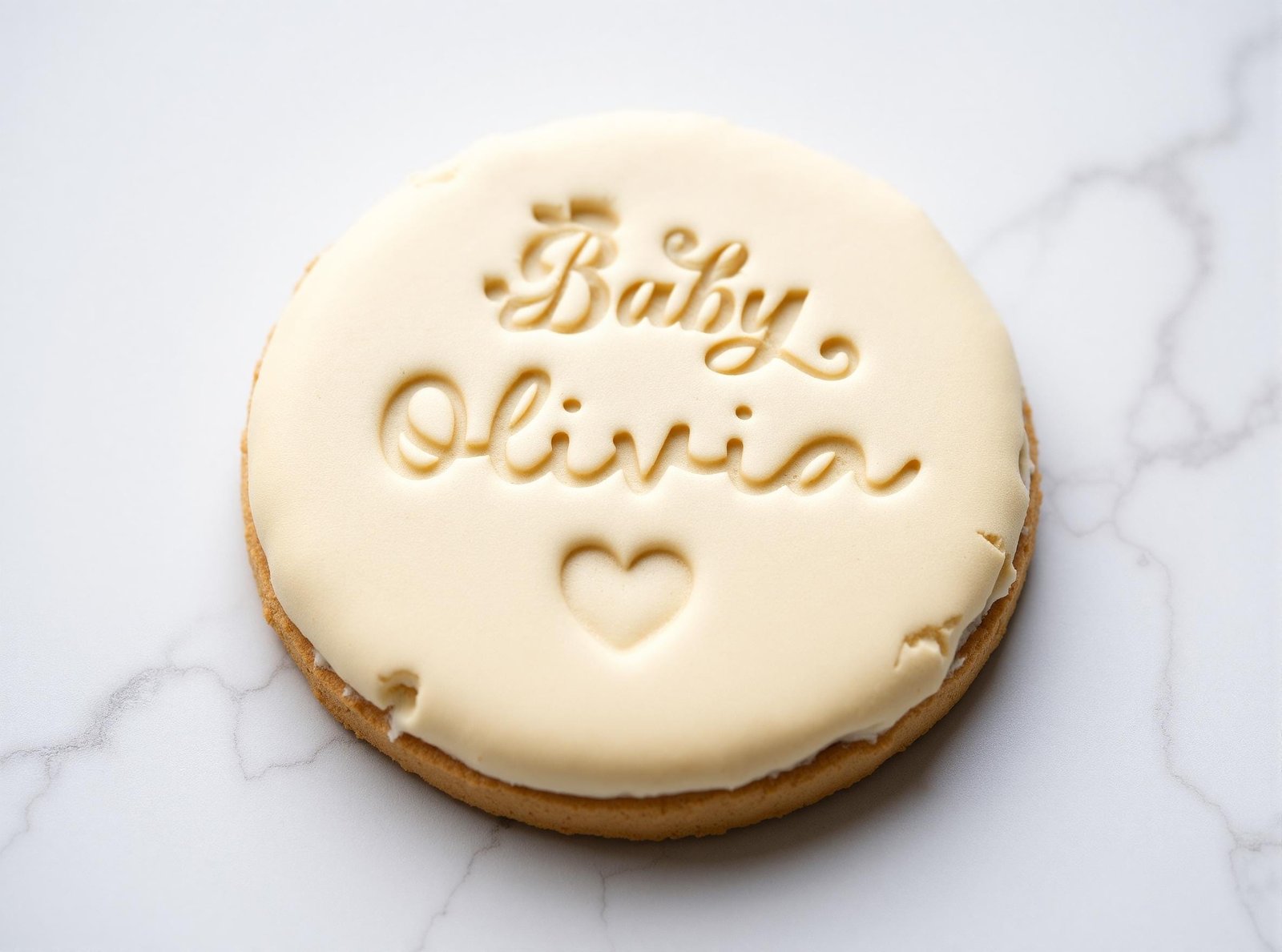Personalized Baby Name Cookie Stamp and Cutter, Heart Design Baby Shower Fondant Embosser - Image 8
