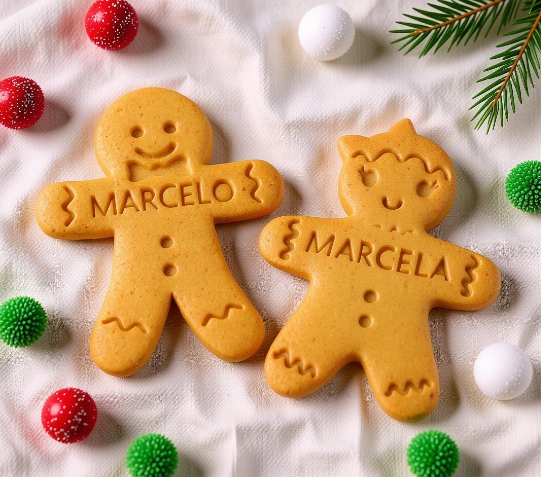 Personalized Gingerbread Cookie Cutter With Name – Custom Gingerbread Boy or Girl Stamp – Kids Christmas Cookie Cutter – Holiday Baking Gift