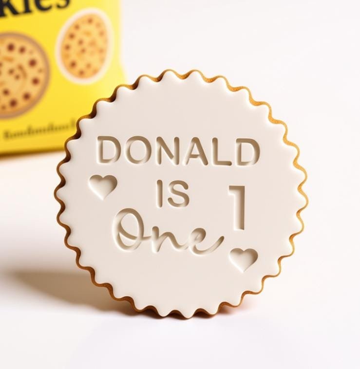 Personalized Cookie Stamp, Custom Name and Age Biscuit Embosser for Birthday Treats and Fondant - Image 5