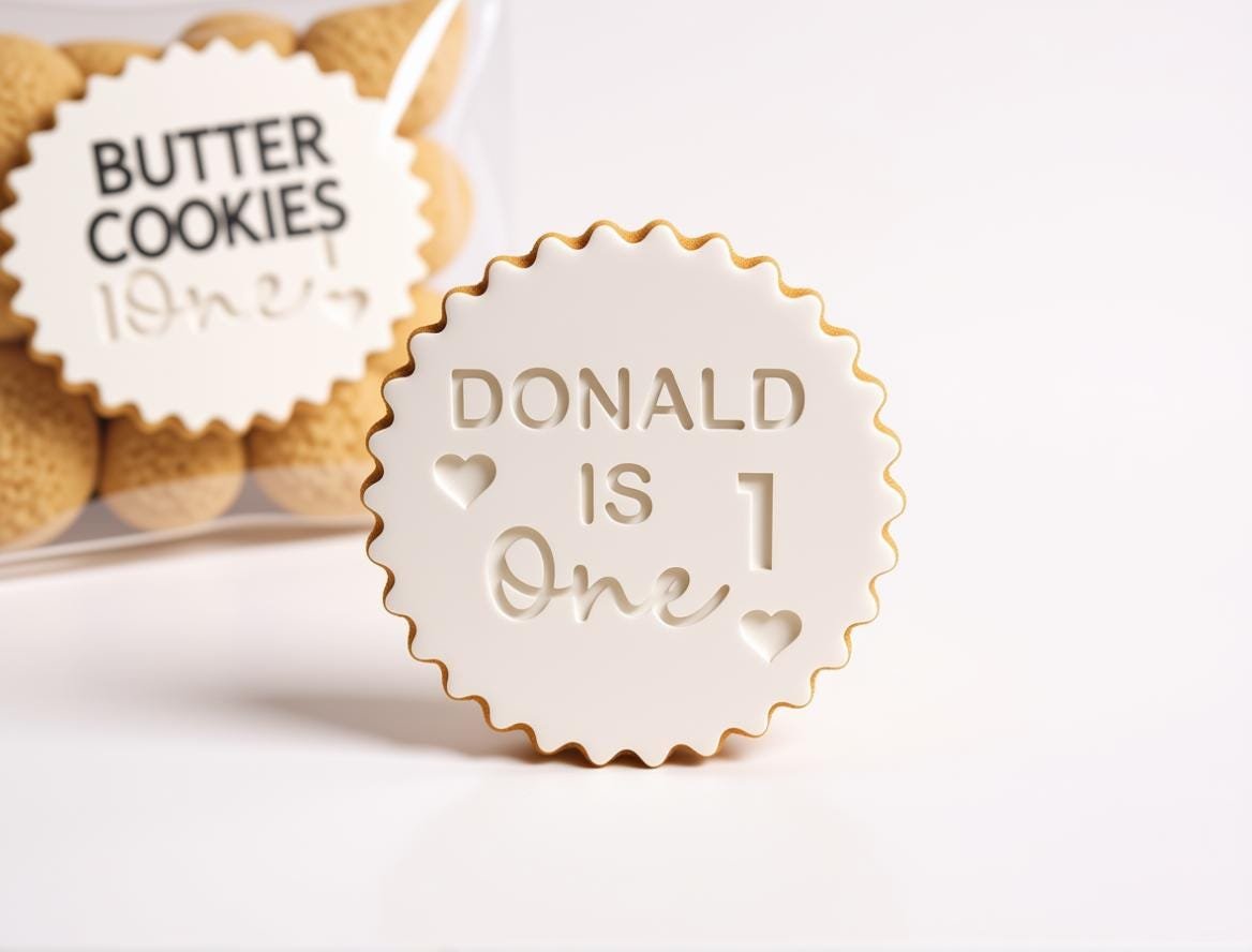 Personalized Cookie Stamp, Custom Name and Age Biscuit Embosser for Birthday Treats and Fondant - Image 9