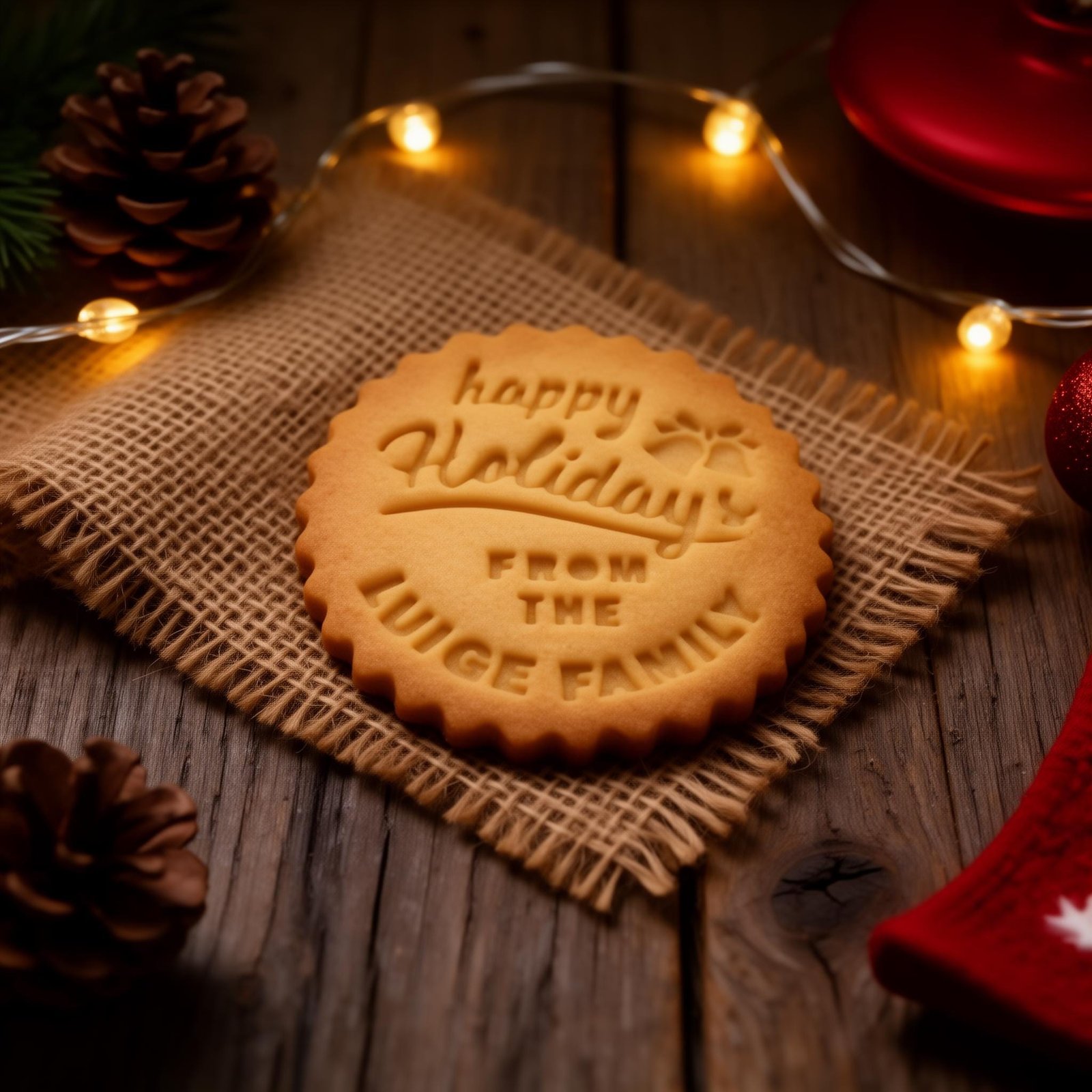 Custom Christmas Cookie Cutter & Stamp — Personalized Family Name Holiday Cookie Press — 3D Printed Cookie Cutter, Gift-Ready Baking Set - Image 5