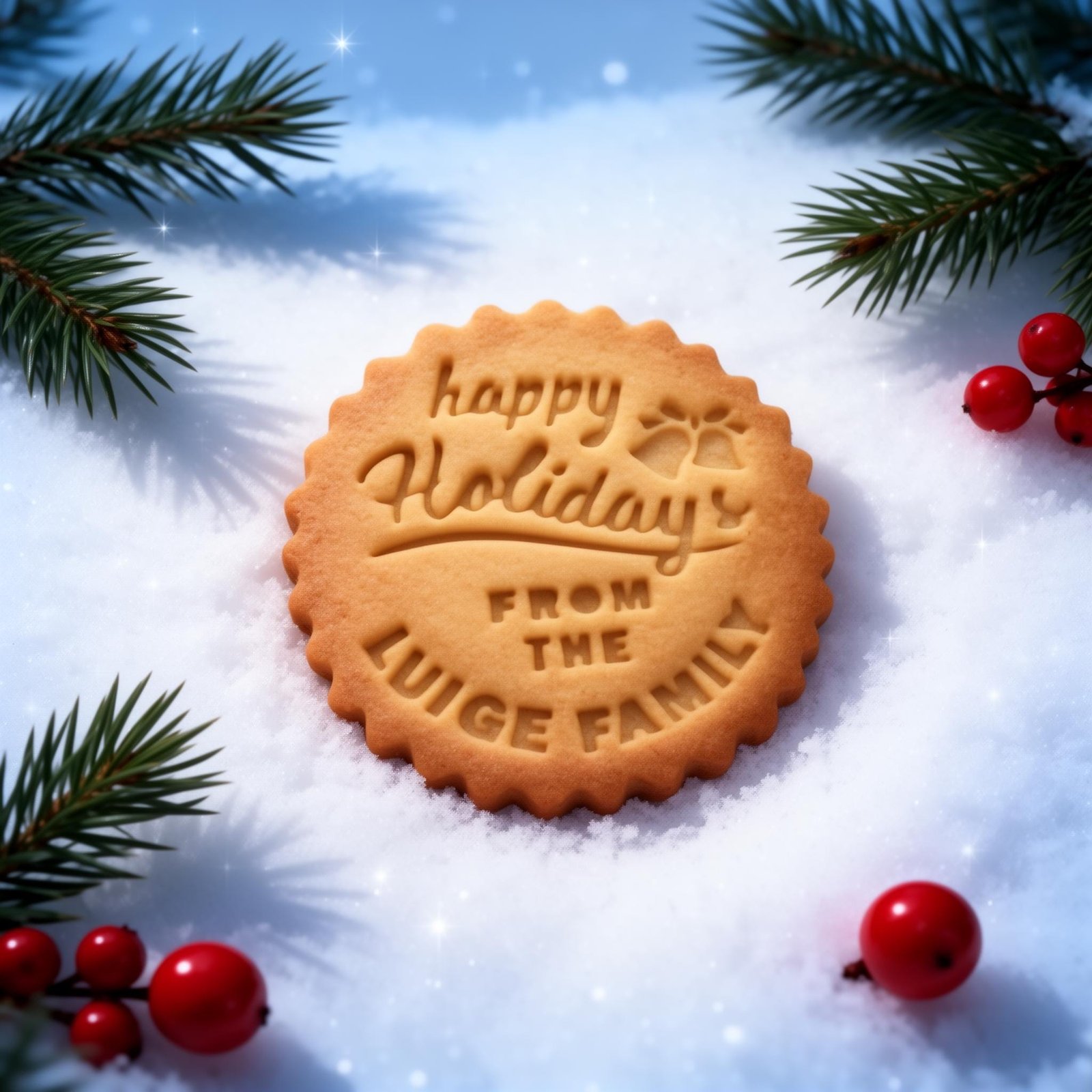 Custom Christmas Cookie Cutter & Stamp — Personalized Family Name Holiday Cookie Press — 3D Printed Cookie Cutter, Gift-Ready Baking Set - Image 4