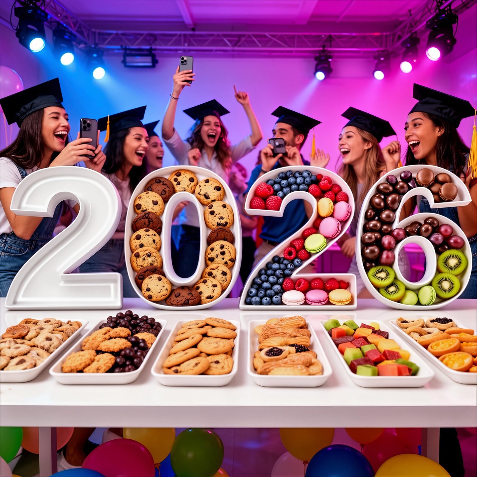 2026 Number Tray Kit (6″–13″) – Charcuterie Display for Treats, Candy, Cake Pops – Reusable, Hand‑Wash Party Décor PLASTIC Number Tray - Image 7