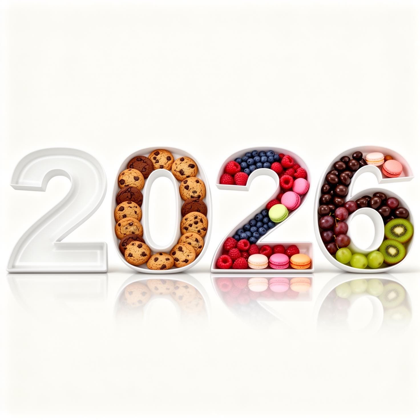 2026 Number Tray Kit (6″–13″) – Charcuterie Display for Treats, Candy, Cake Pops – Reusable, Hand‑Wash Party Décor PLASTIC Number Tray - Image 3