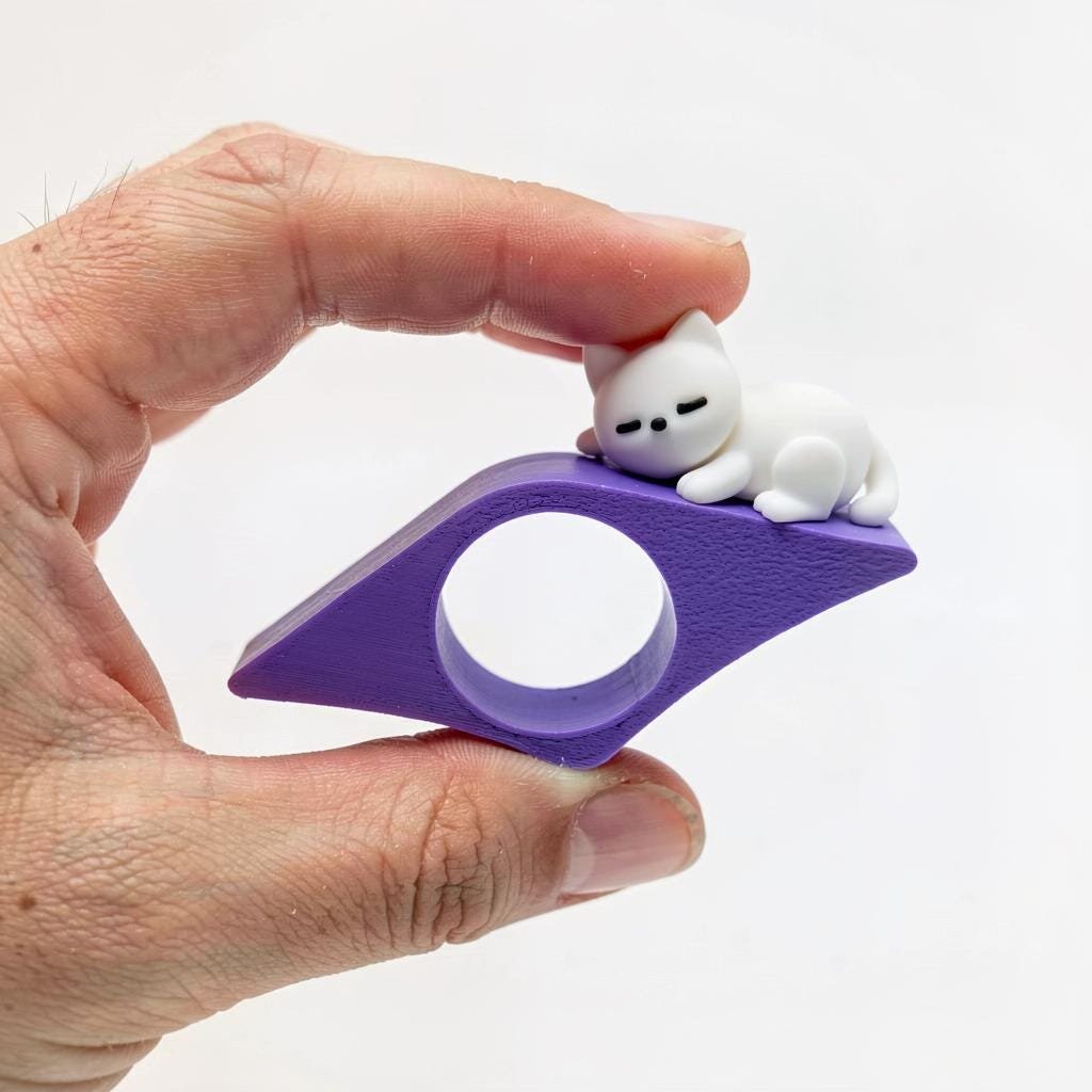 Chibi Cat Book Page Holder – Thumb Reading Accessory - Image 6