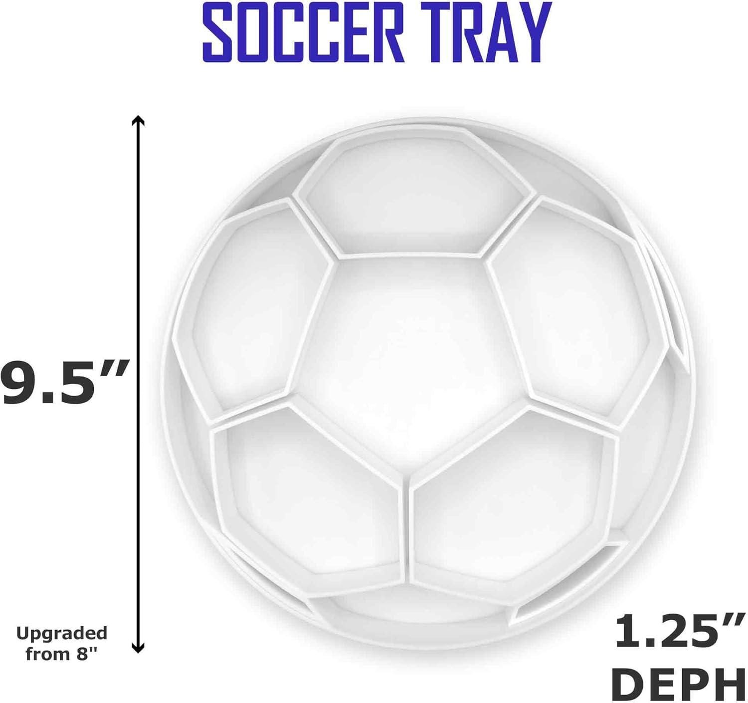 Sports-Themed Charcuterie Serving Tray Football, Volleyball, Baseball, Soccer, Basketball, Tray Fillable Display for Charcuterie Boxes White - Image 5