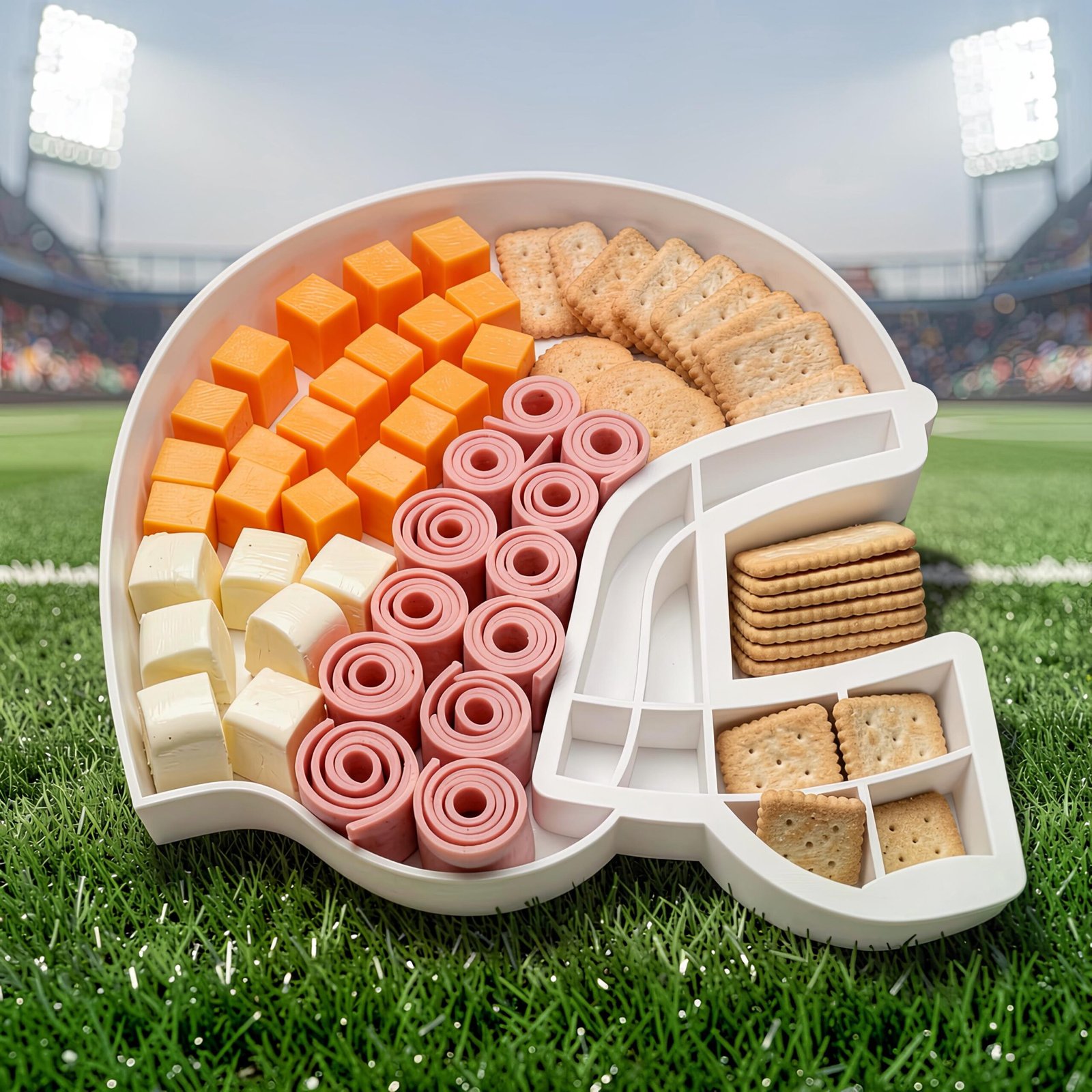 Football Snack Trays: Helmet & Football-Shaped Game Day Serving Bowls - Image 2