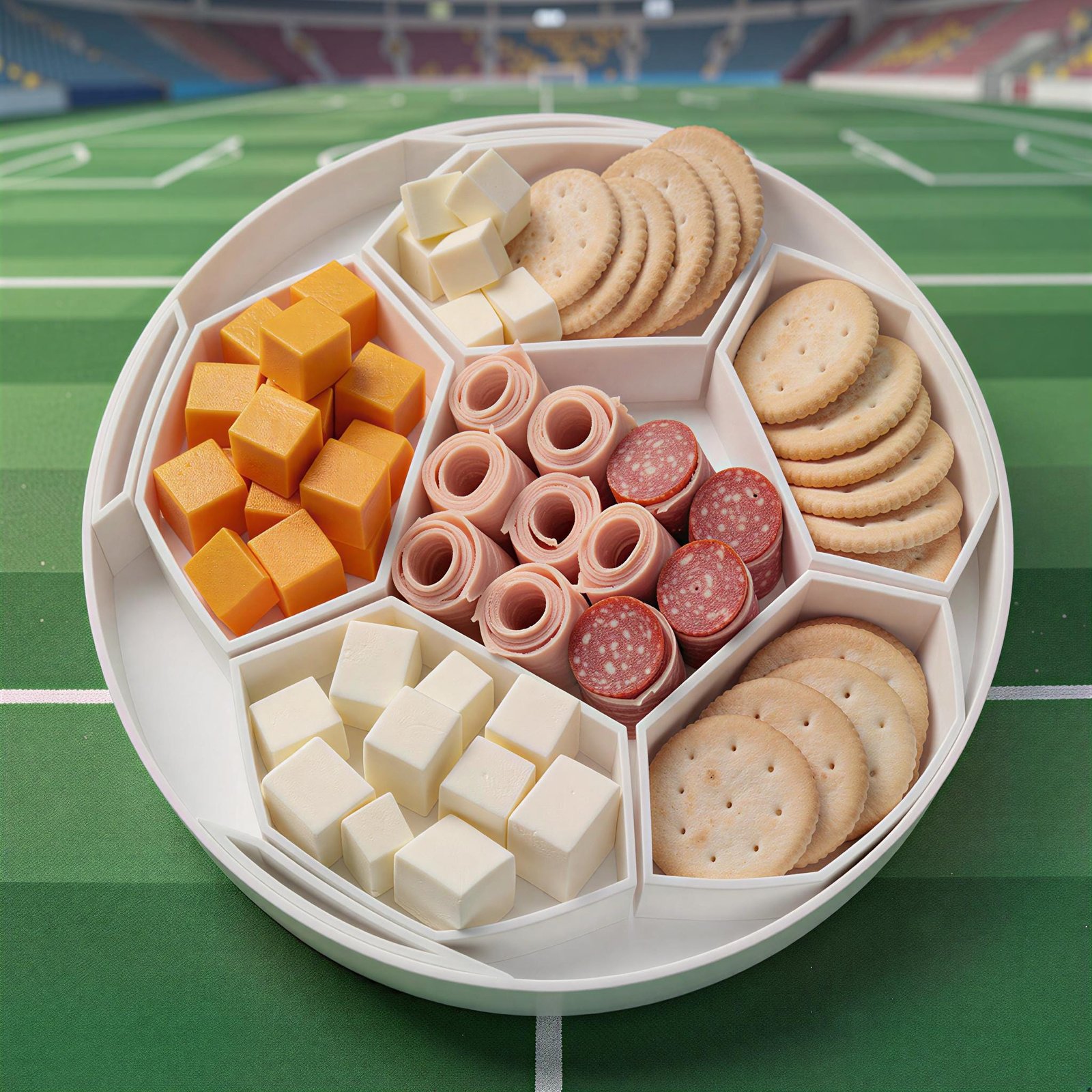 Sports-Themed Charcuterie Serving Tray Football, Volleyball, Baseball, Soccer, Basketball, Tray Fillable Display for Charcuterie Boxes White - Image 10