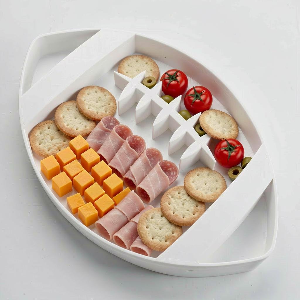 Football Snack Trays: Helmet & Football-Shaped Game Day Serving Bowls - Image 4