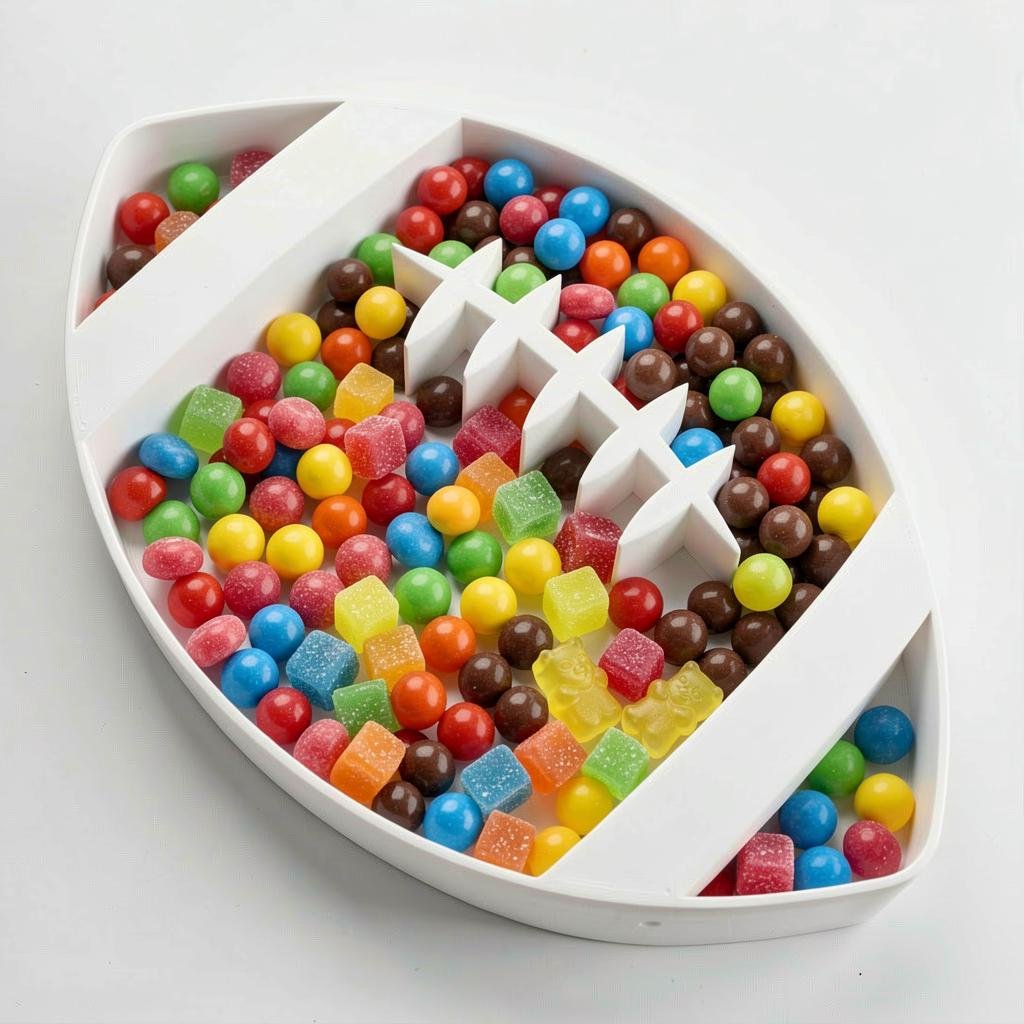 Football Snack Trays: Helmet & Football-Shaped Game Day Serving Bowls - Image 5