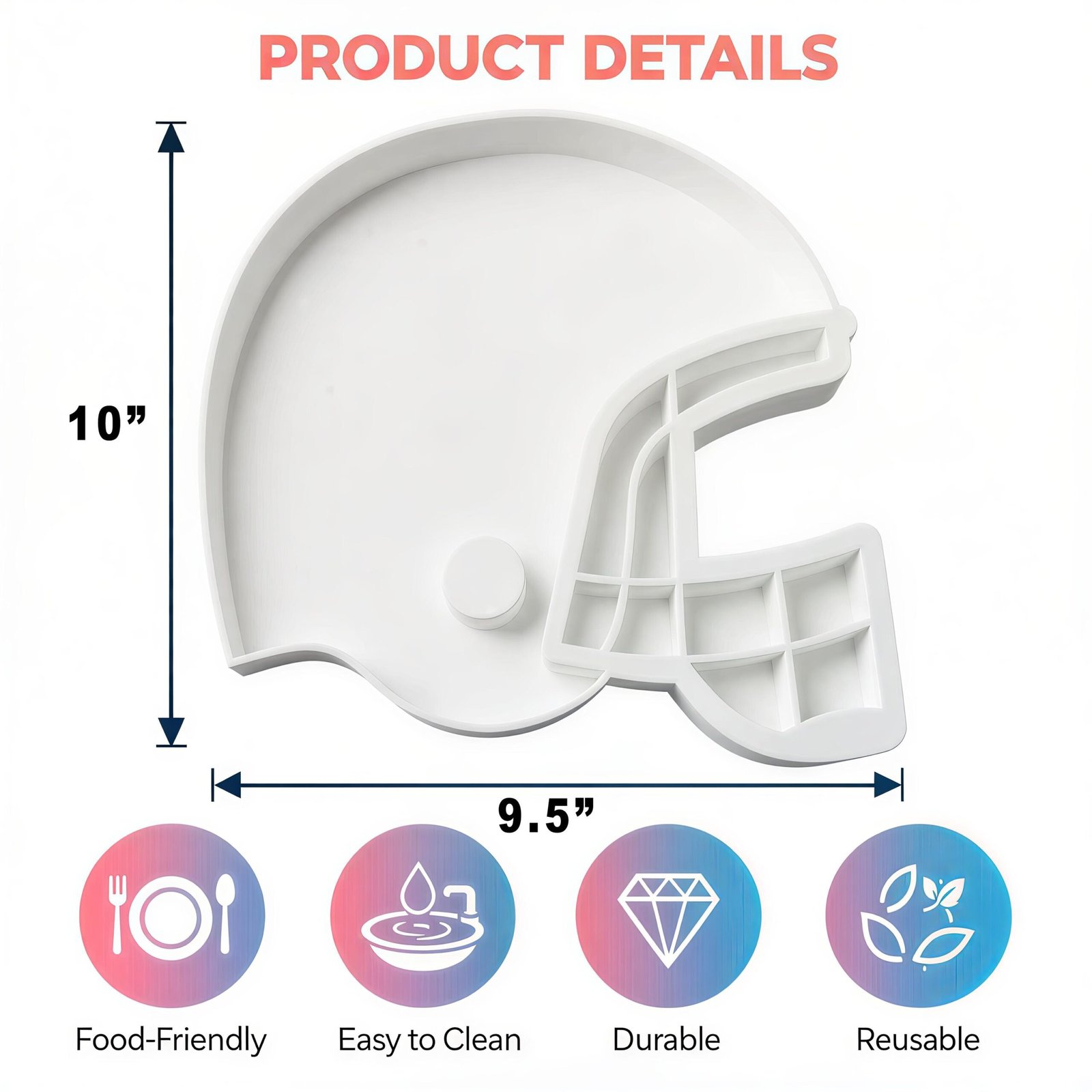 Football Snack Trays: Helmet & Football-Shaped Game Day Serving Bowls - Image 9