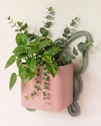 Boho Wall Planter – Modern Wall Vase with Decorative Butterfly Frame | Boho Sculptural Plant Holder | Minimalist Plant Pot