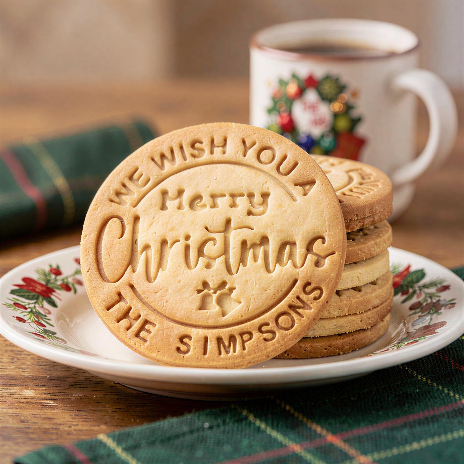 Personalized Christmas Cookie Stamp & Cutter, Custom Family Name, Four Shapes, Recipe included - Image 4