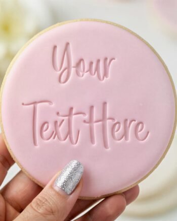 Custom Text Fondant Stamp, Personalized Cookie Embosser, Any Name or Phrase Stamp for Cookies, Cupcakes, Wedding Treats, Birthday Baking