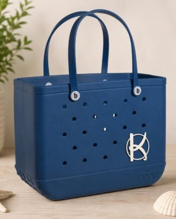 Personalized 3D-Printed Circle Monogram Charm Compatible with Bogg Bag: 4-Inch Initial