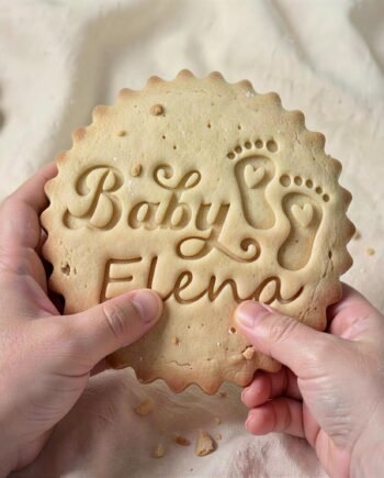 Personalized Baby Name Cookie Stamp: 3-Inch Scalloped Cutter and Fondant Embosser