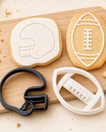 Football Helmet & Ball Cookie Cutters: Game Day Baking Tools