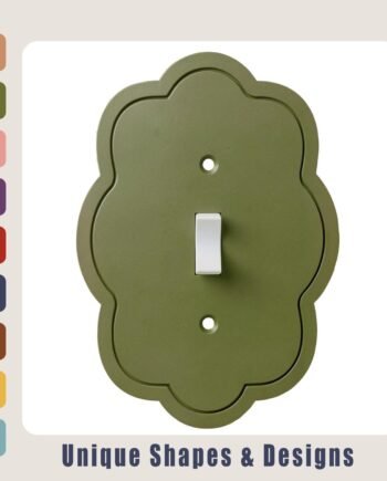 Petal Scalloped Light Switch Cover, Single Toggle Wall Plate, Cottagecore Home Decor