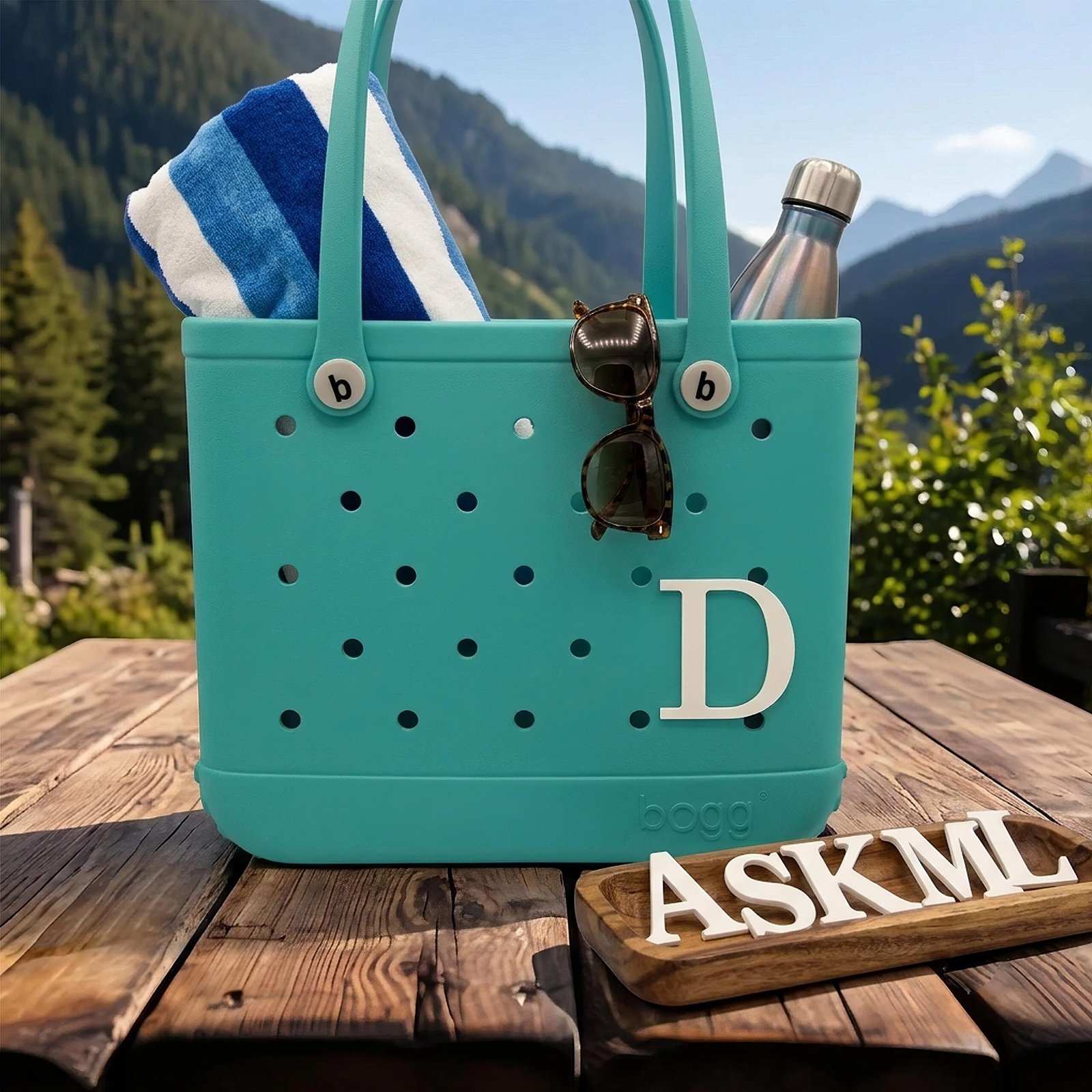 Personalized Bogg Bag Letter Charm, Custom Initial Monogram Accessory