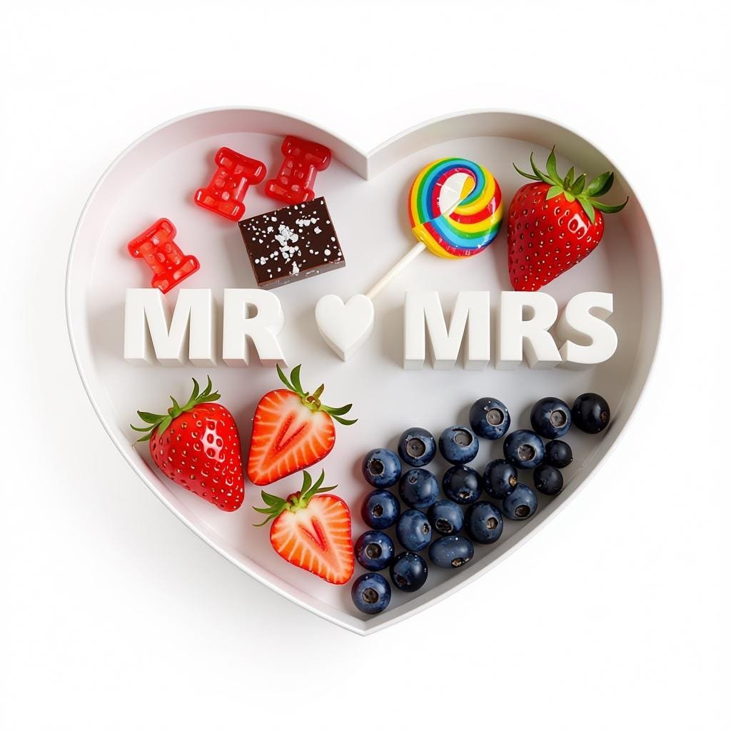 Personalized Heart Charcuterie Tray, Custom Name Candy and Dessert Display - Image 7