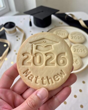 Class of 2026 Graduation Cookie Cutter Stamp, Congrats Grad Embosser, Custom Fondant Tool