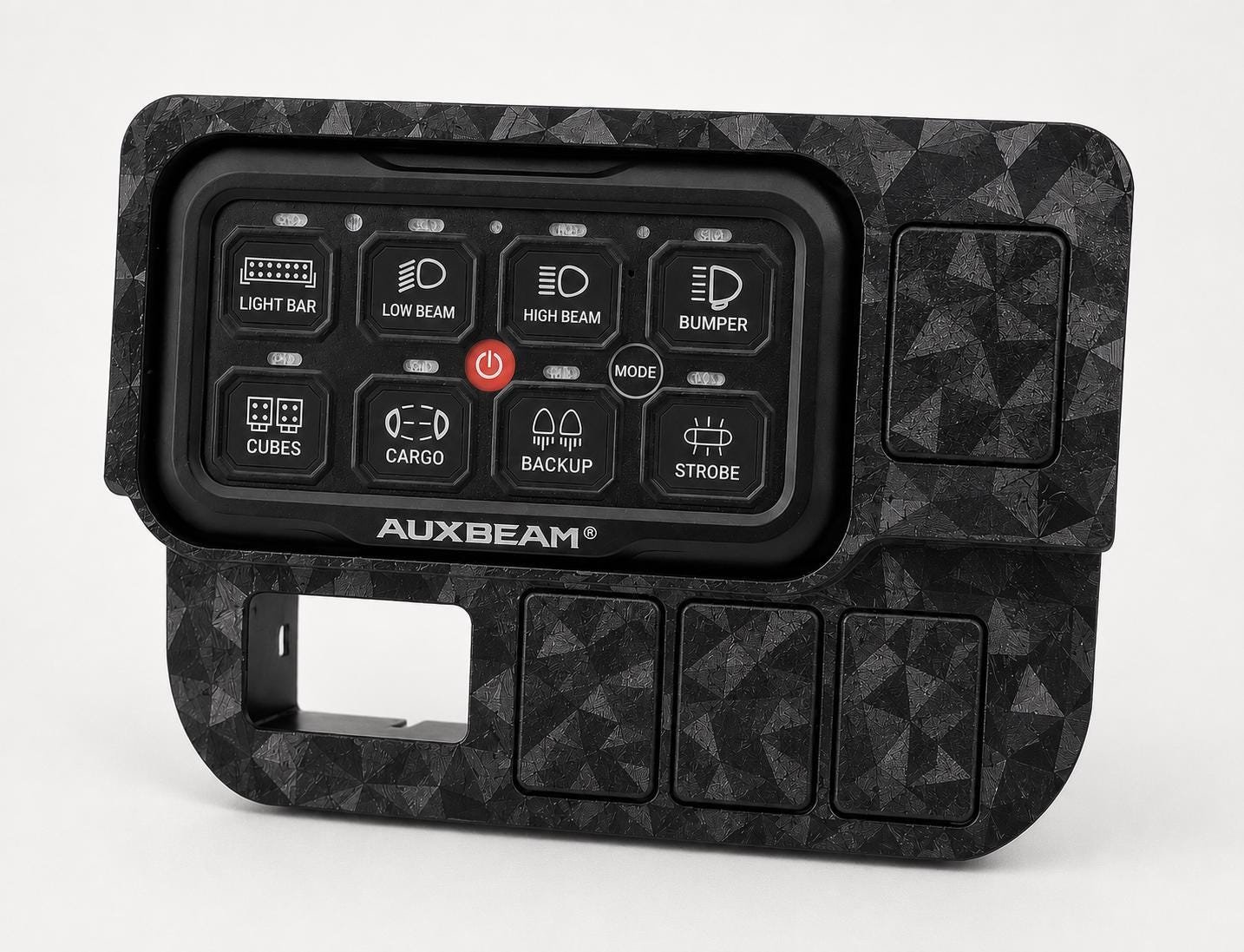 Tacoma 3rd Gen Auxbeam Switch Panel Mount, 2016–2023 Dash Bezel, 6/8 Gang - Image 4